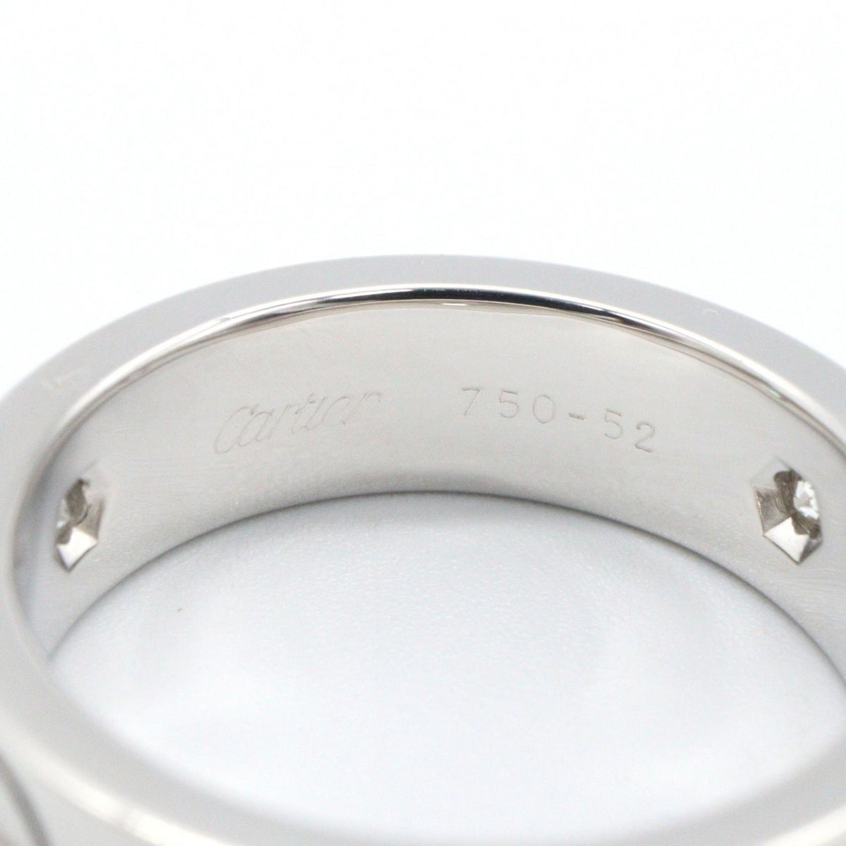 CARTIER K18WG Love Ring 3-Diamond Size JP 11