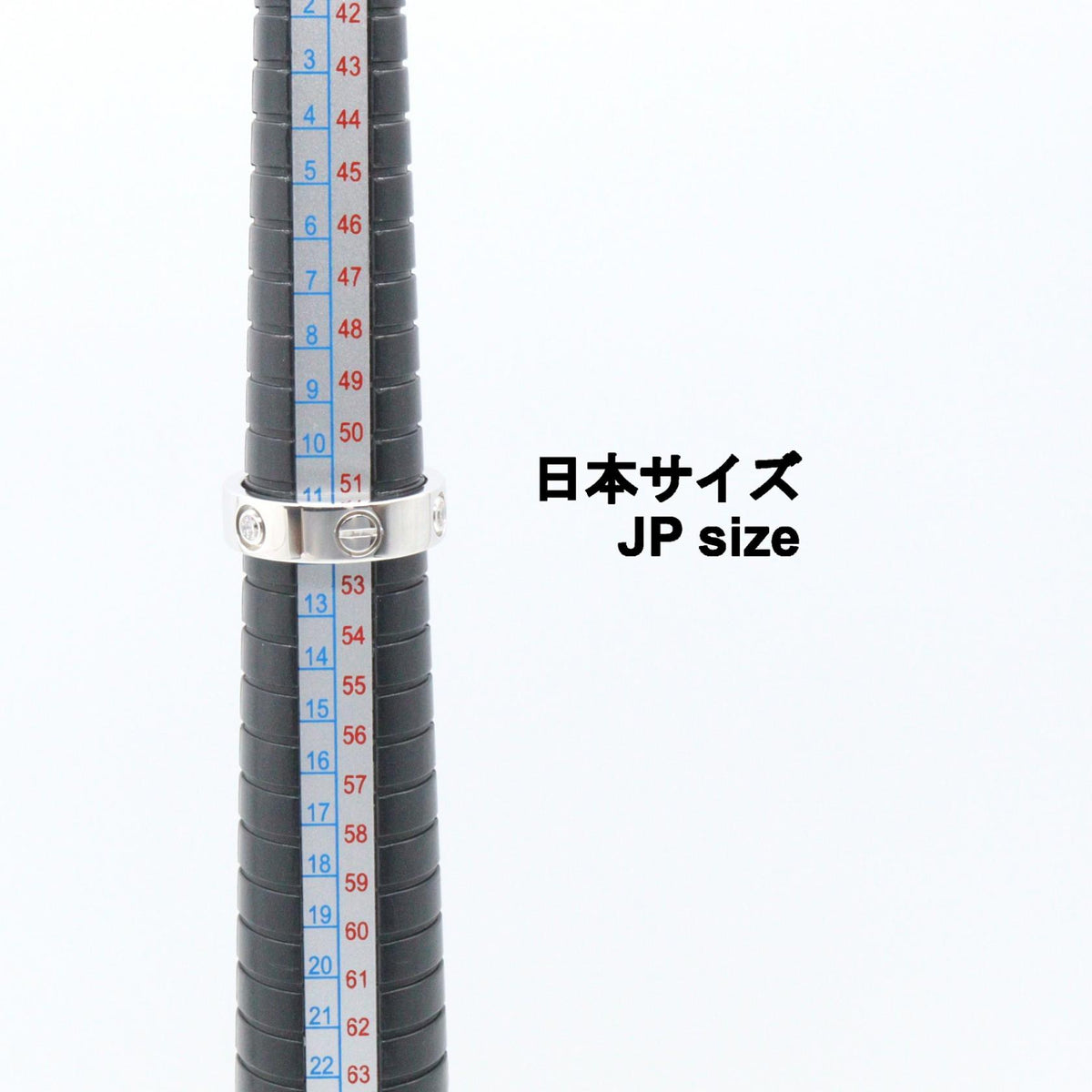 CARTIER K18WG Love Ring 3-Diamond Size JP 11