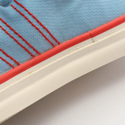 CHANEL Canvas Sneakers Blue Red Size 38