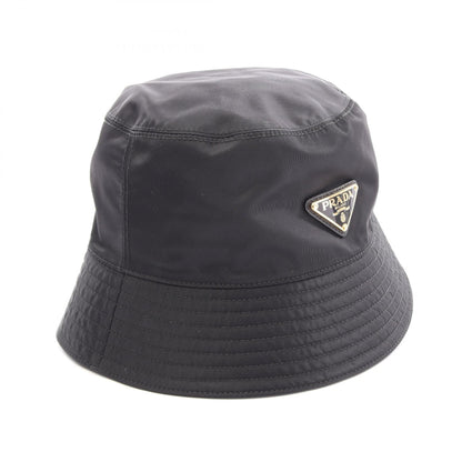 PRADA Re-Nylon Triangle Plate Bucket Hat Size S
