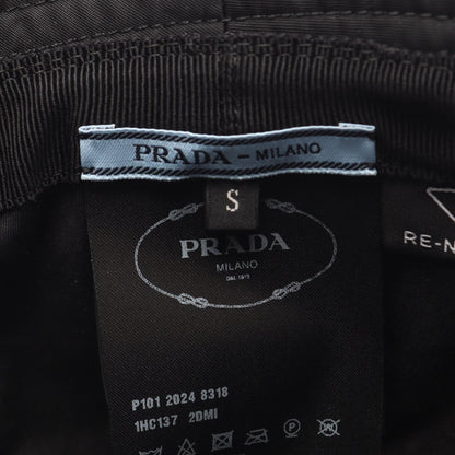 PRADA Re-Nylon Triangle Plate Bucket Hat Size S