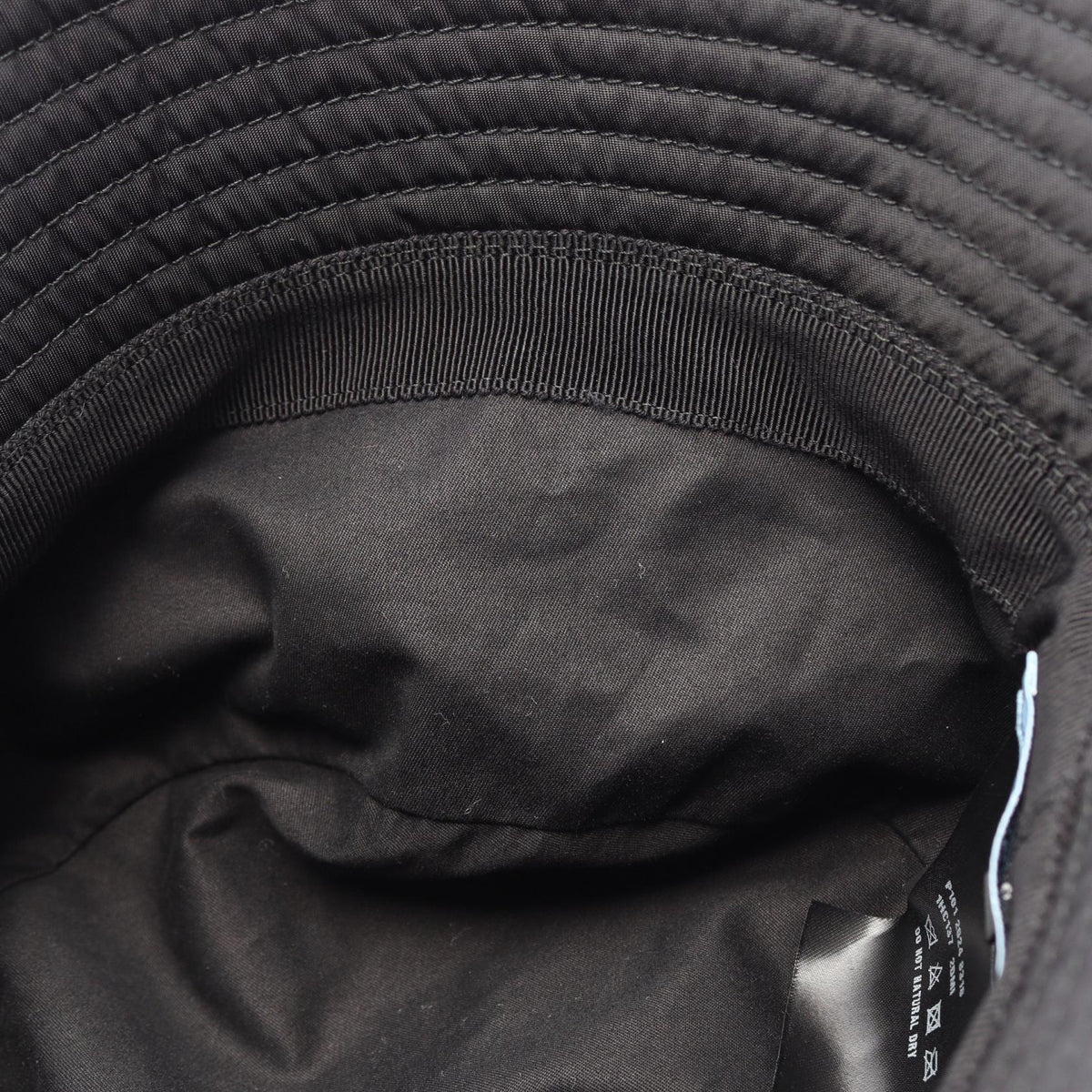 PRADA Re-Nylon Triangle Plate Bucket Hat Size S