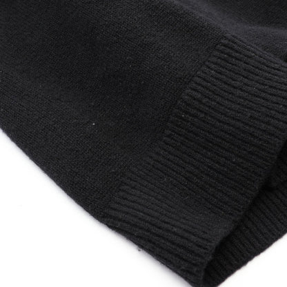 CHROME HEARTS Leather Cross Patch Hoodie Black Size L