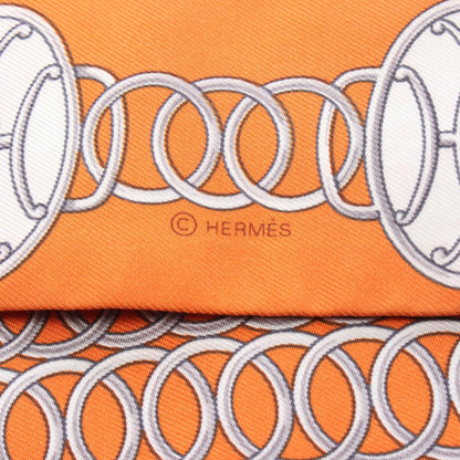 HERMES Twilly Lift Profile Scarf Orange