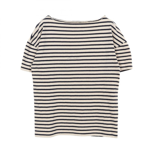 SAINT LAURENT PARIS Embroidered Logo T-Shirt Navy Size XS