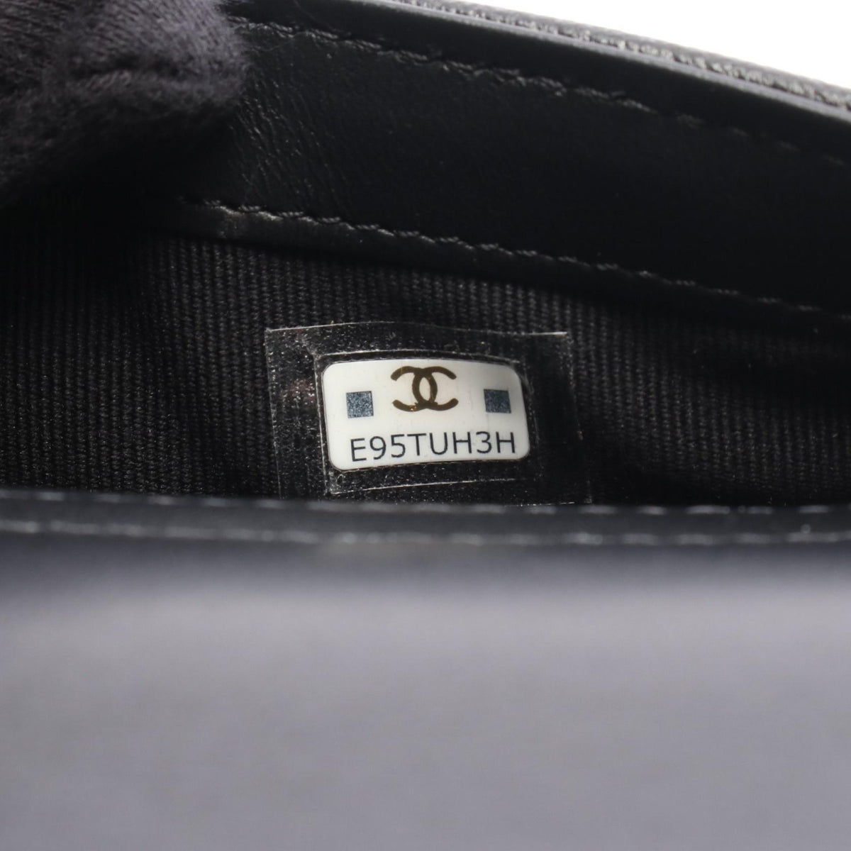 CHANEL Boy Chanel Caviar Phone Bag Black