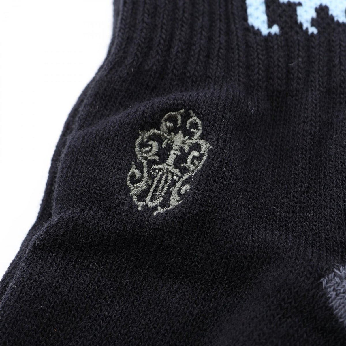 CHROME HEARTS Logo Embroidered Socks Black Size L/JP27~30