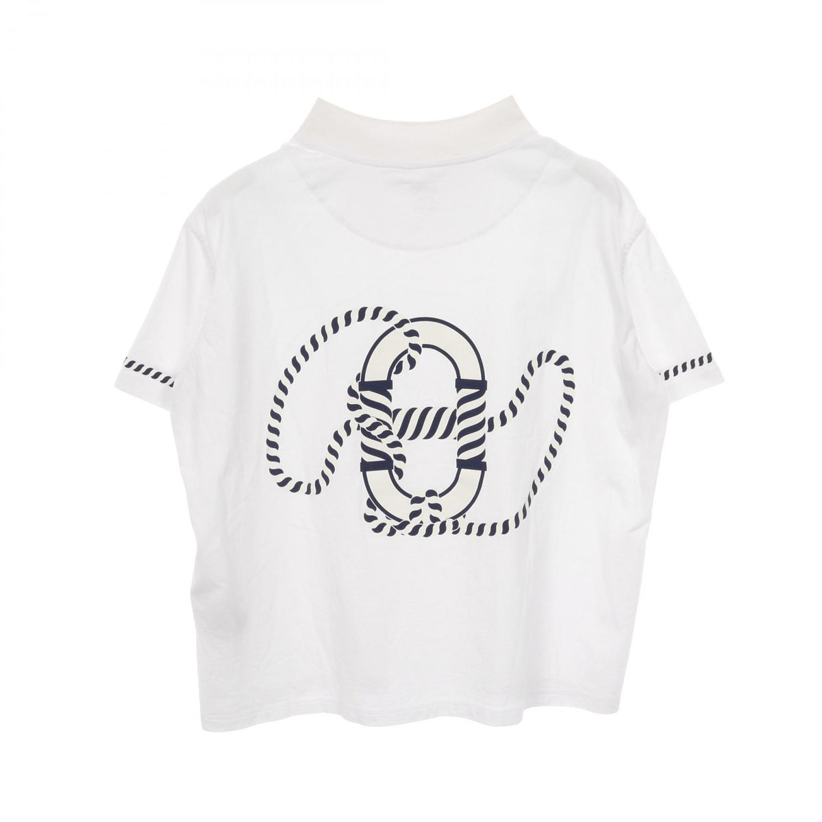 HERMES Kanoe Cotton Short Sleeve T-Shirt White Size 36