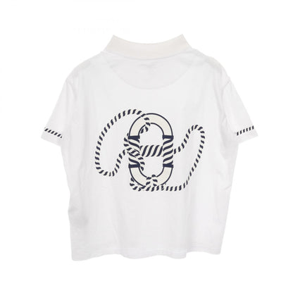 HERMES Kanoe Cotton Short Sleeve T-Shirt White Size 36