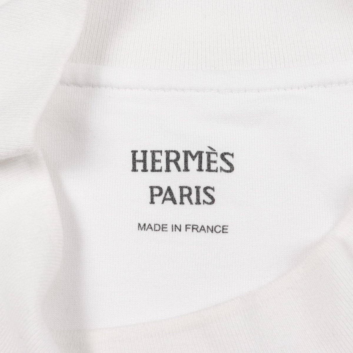 HERMES Kanoe Cotton Short Sleeve T-Shirt White Size 36