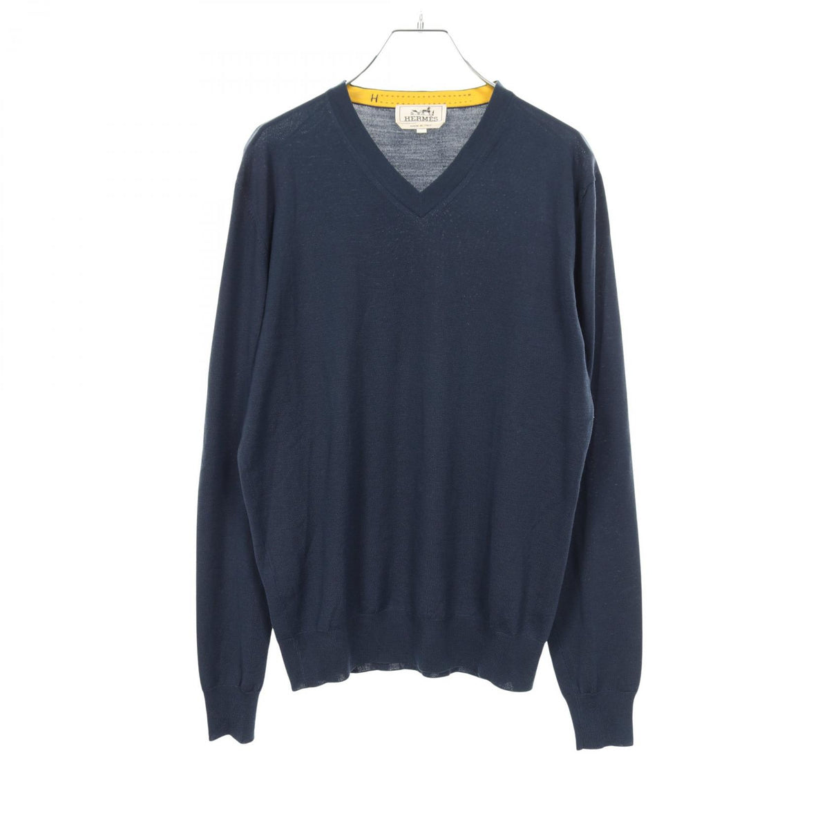 HERMES Wool Sweater Navy Size S