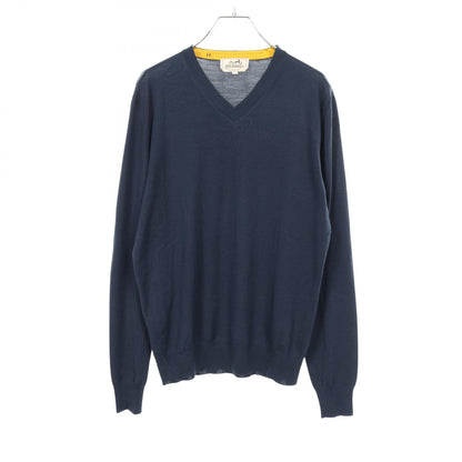HERMES Wool Sweater Navy Size S