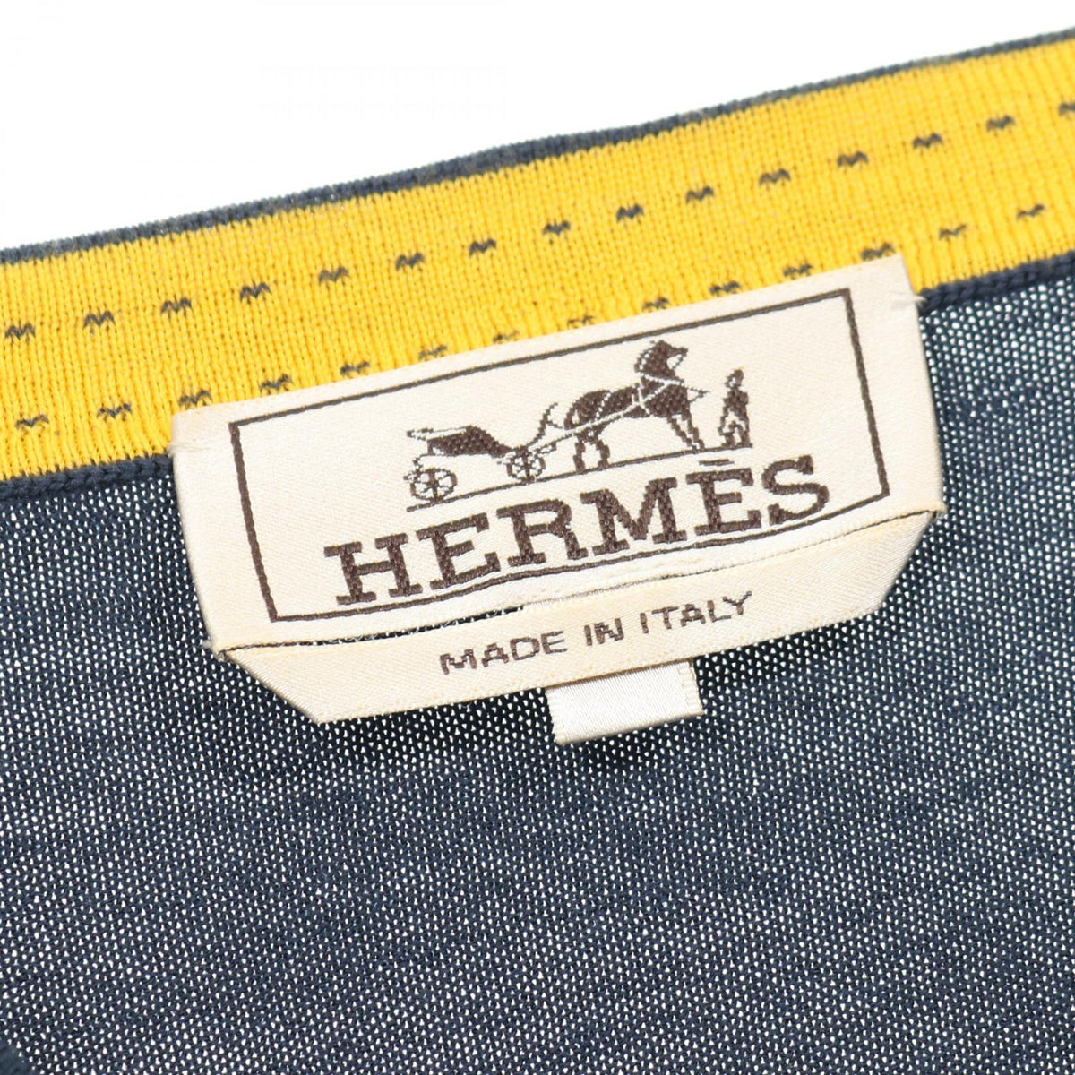 HERMES Wool Sweater Navy Size S