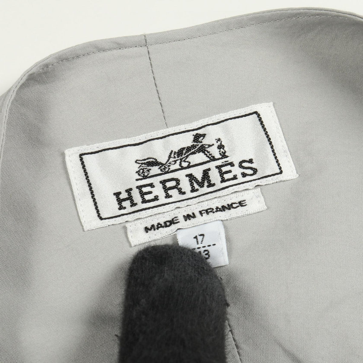 HERMES Cotton Pullover Sweatshirt Gray Size 17/43