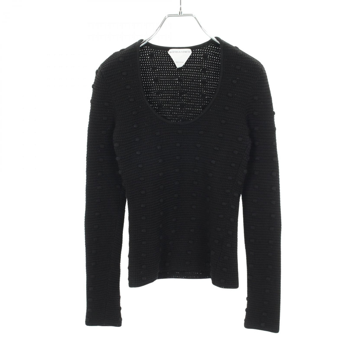 BOTTEGA VENETA Cotton Knit Sweater Black Size S
