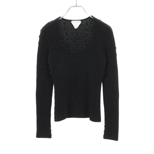 BOTTEGA VENETA Cotton Knit Sweater Black Size S