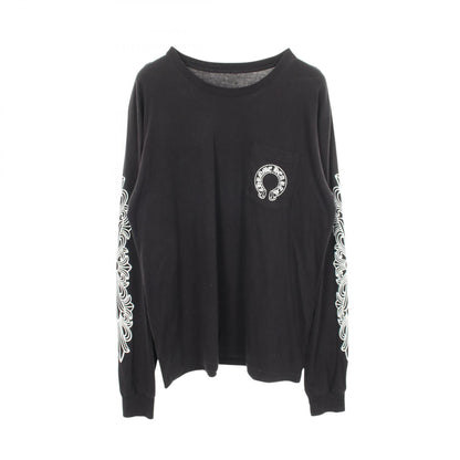 CHROME HEARTS Horseshoe Floral Cross T-Shirt Black Size L