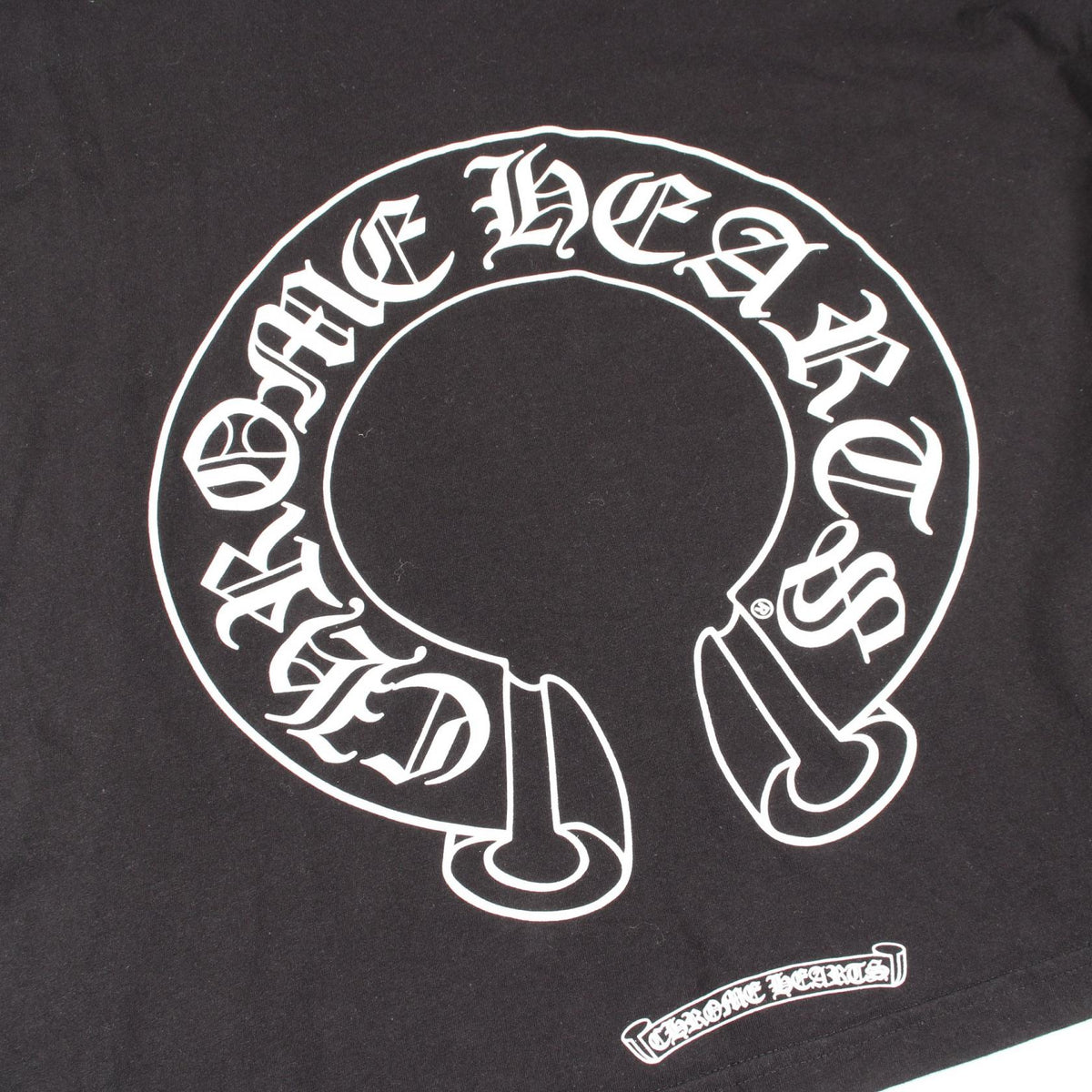 CHROME HEARTS Horseshoe Floral Cross T-Shirt Black Size L