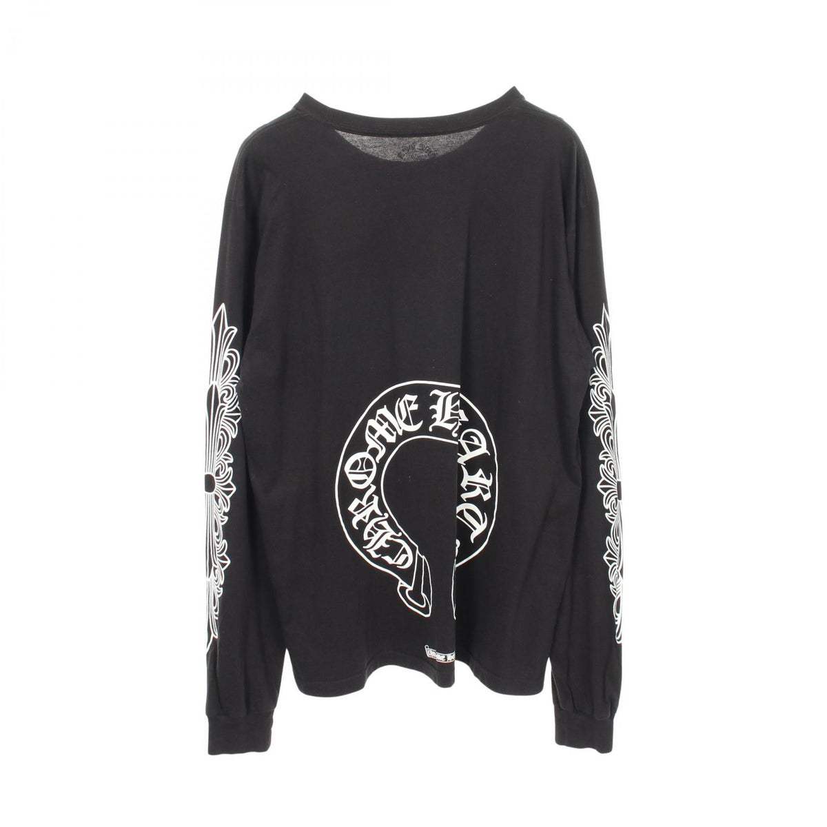 CHROME HEARTS Horseshoe Floral Cross T-Shirt Black Size L