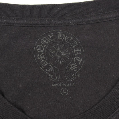 CHROME HEARTS Horseshoe Floral Cross T-Shirt Black Size L