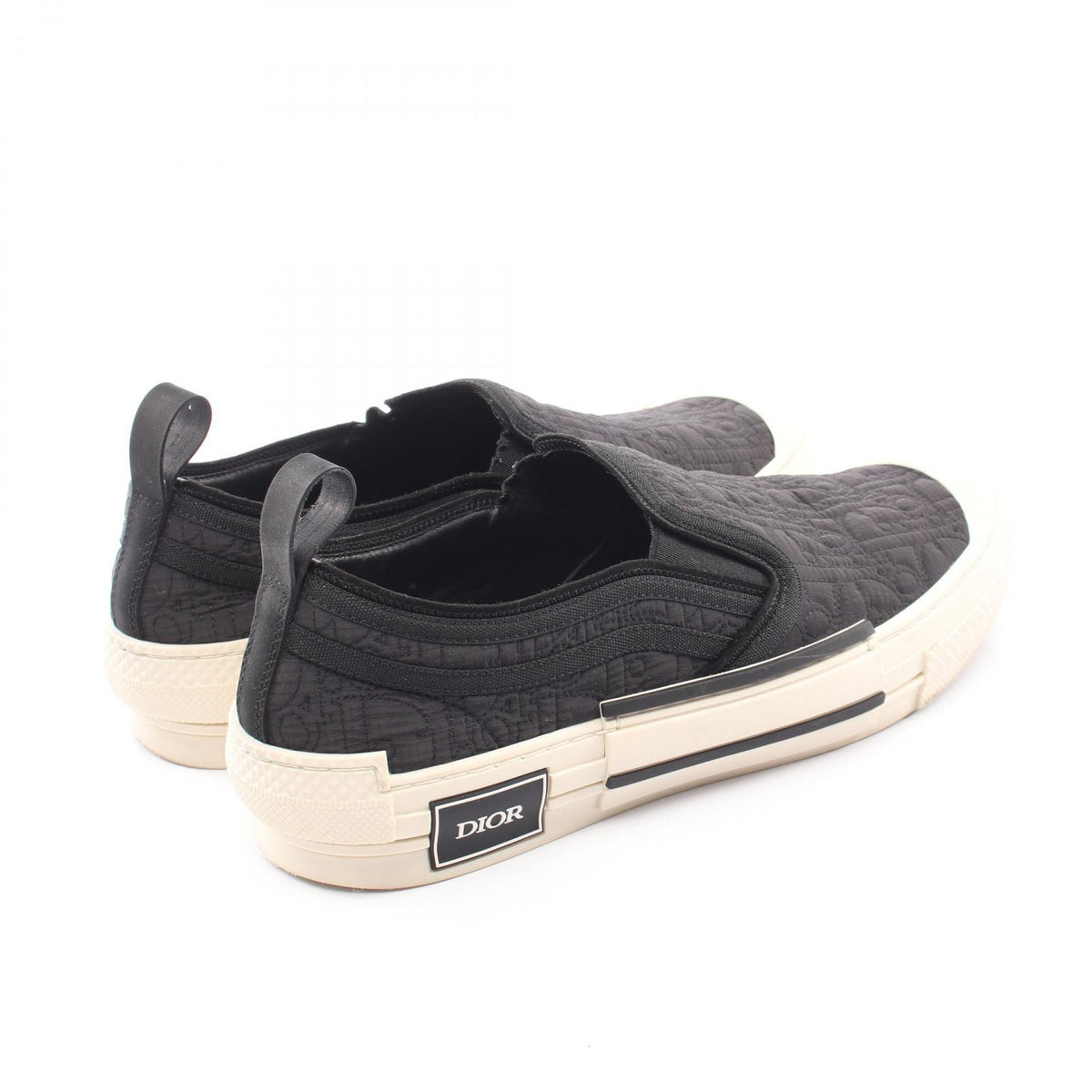 Dior Oblique Jacquard Fabric Slip-Ons Black Size EU 42