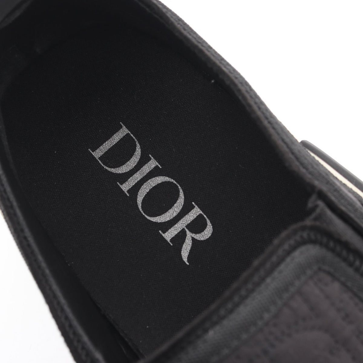 Dior Oblique Jacquard Fabric Slip-Ons Black Size EU 42