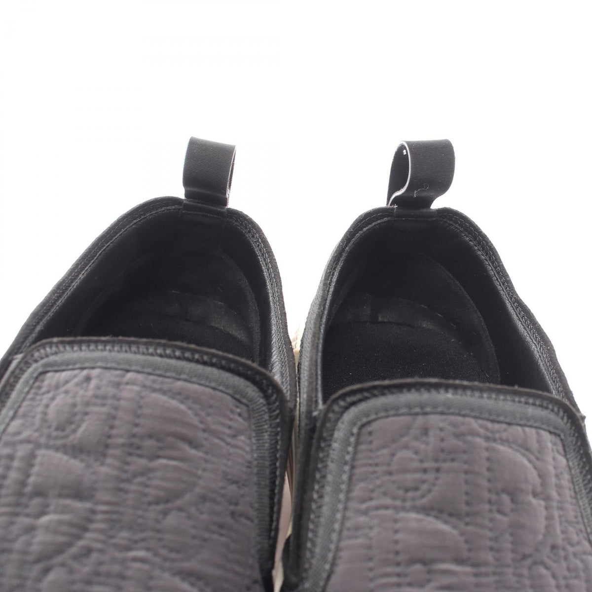 Dior Oblique Jacquard Fabric Slip-Ons Black Size EU 42