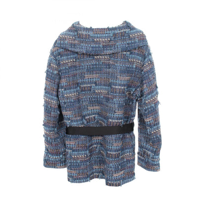 CHANEL Blue Tweed Pullover Sweater Size 36