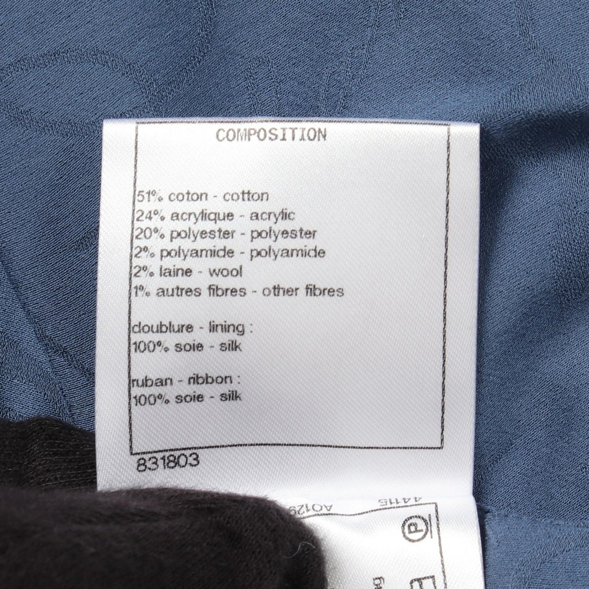 CHANEL Blue Tweed Pullover Sweater Size 36