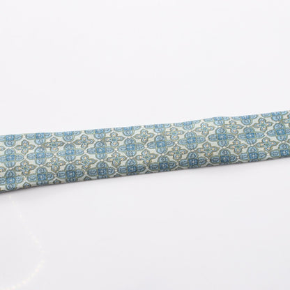HERMES All-Over Pattern Silk Tie Blue