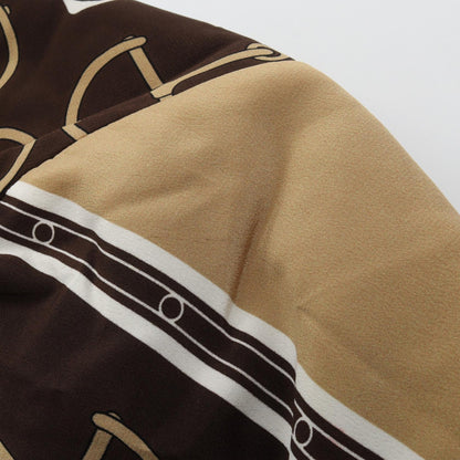 CELINE CASAQUE Silk Blouson Brown Multi Size 36