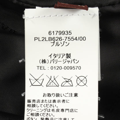 BALLY Frill Leather Jacket Black Size 36
