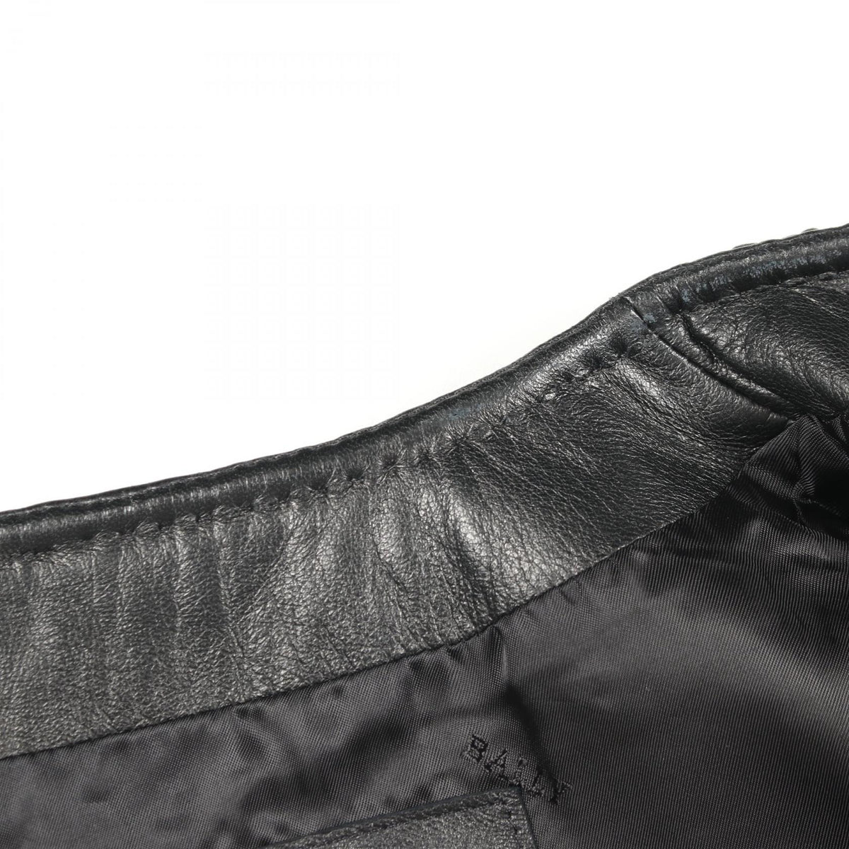BALLY Frill Leather Jacket Black Size 36
