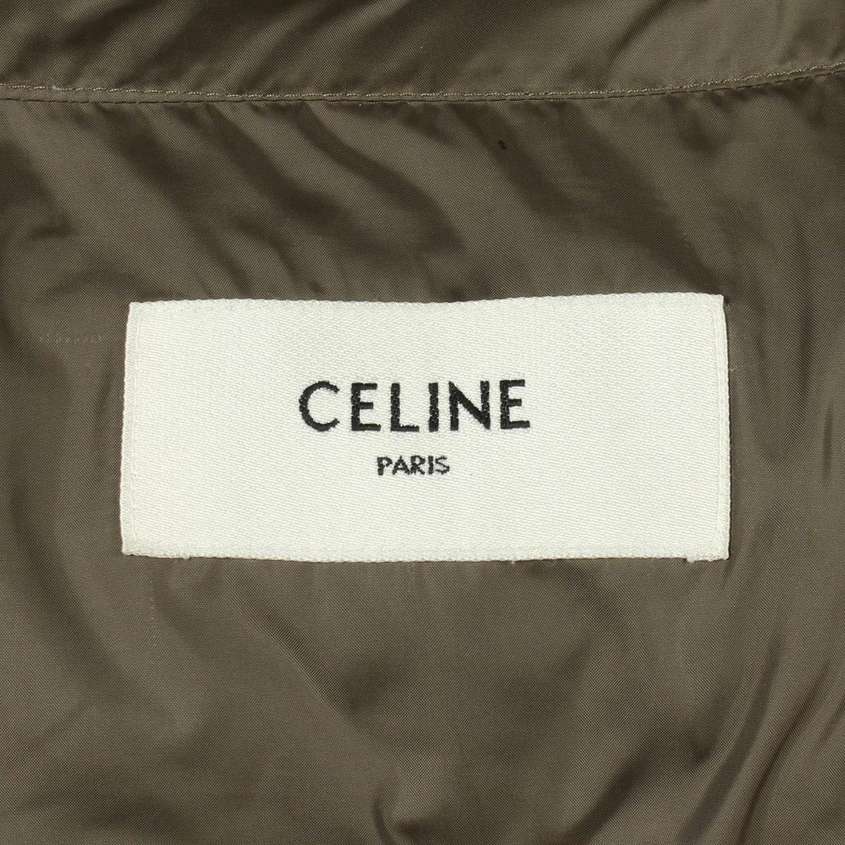 CELINE Sulky Embroidery Padded Vest Green Size 36
