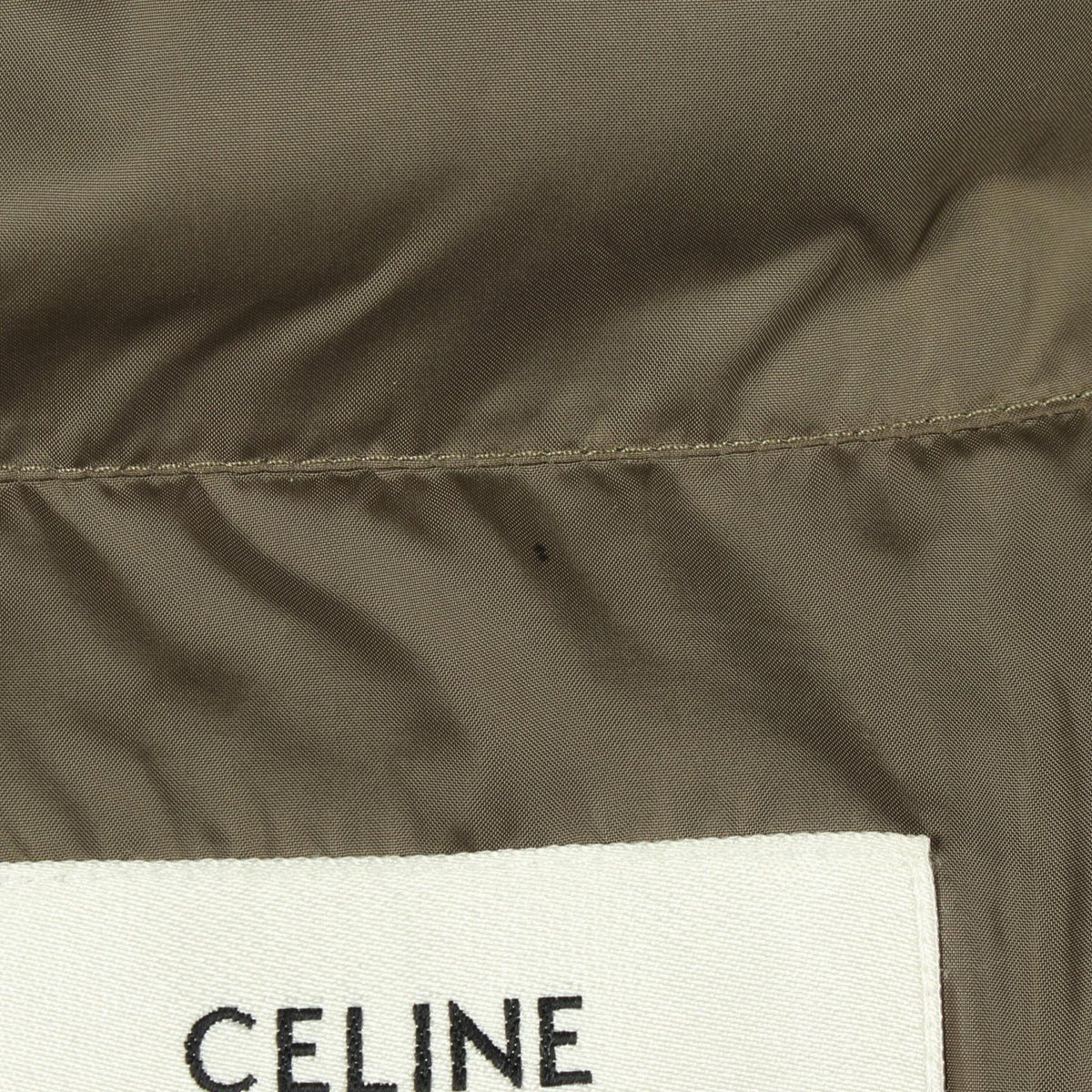 CELINE Sulky Embroidery Padded Vest Green Size 36