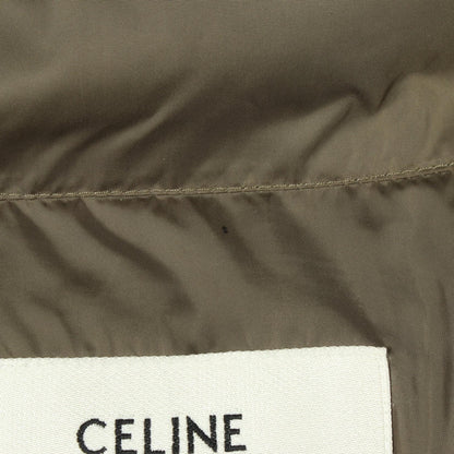 CELINE Sulky Embroidery Padded Vest Green Size 36