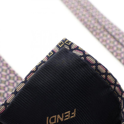 FENDI FF Pattern Silk Tie Navy