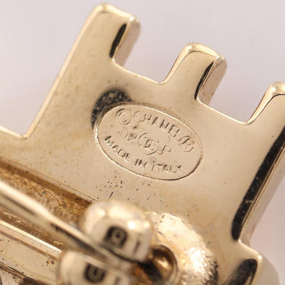 CHANEL Coco Mark Heart Lock Plated Brooch