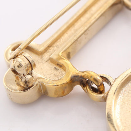 CHANEL Coco Mark Heart Lock Plated Brooch