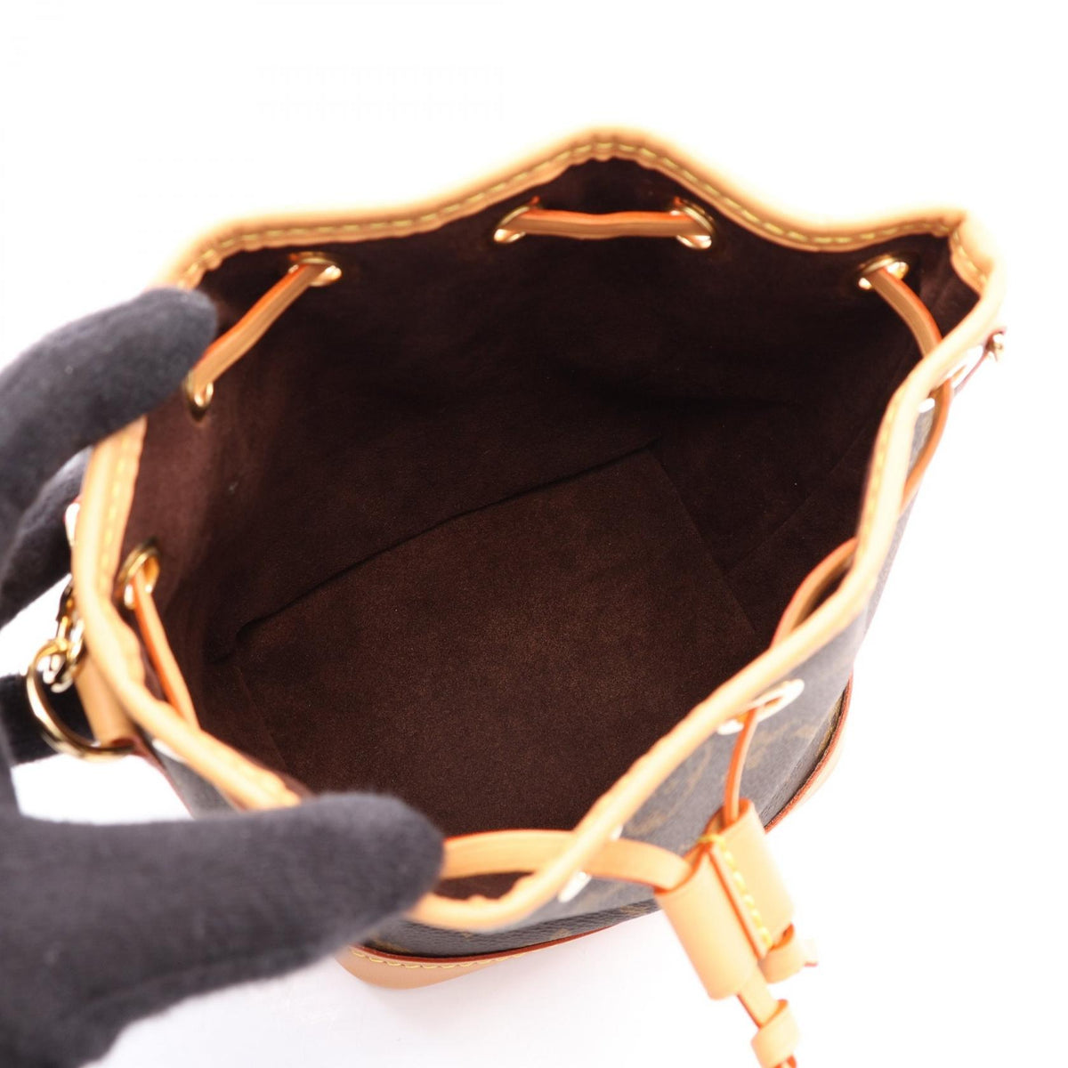 LOUIS VUITTON Nano Noe Monogram Bag Brown