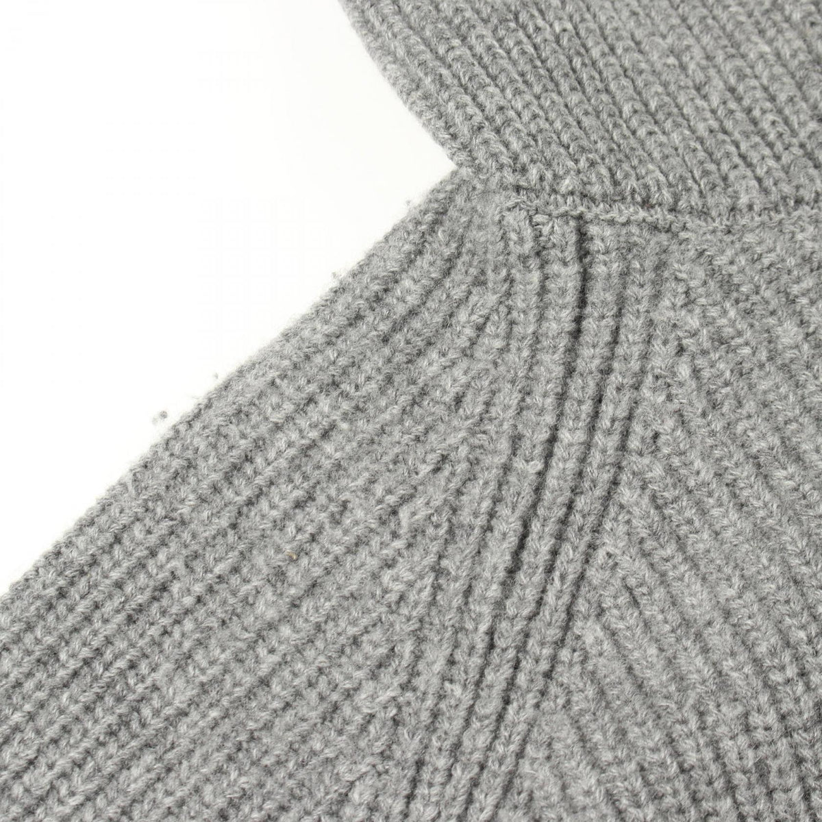 CELINE Logo Knit Wool Hoodie Gray Size XS
