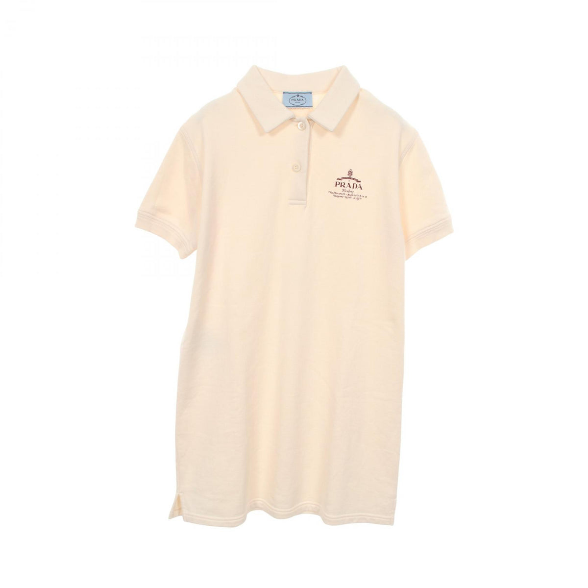 PRADA Logo 7 Print Cotton Sweatshirt Dress White Size XS