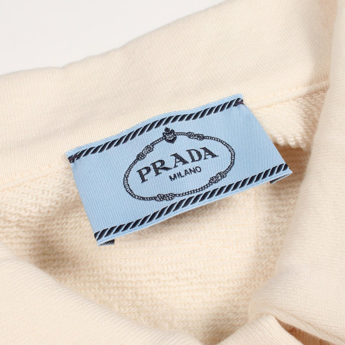 PRADA Logo 7 Print Cotton Sweatshirt Dress White Size XS
