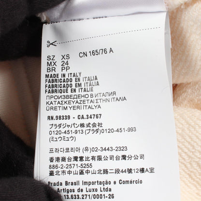PRADA Logo 7 Print Cotton Sweatshirt Dress White Size XS