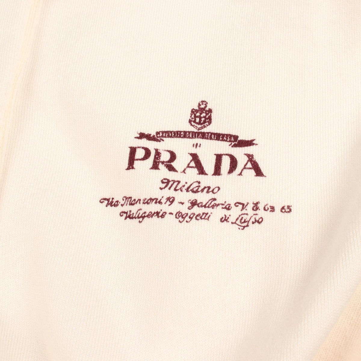 PRADA Logo 7 Print Cotton Sweatshirt Dress White Size XS