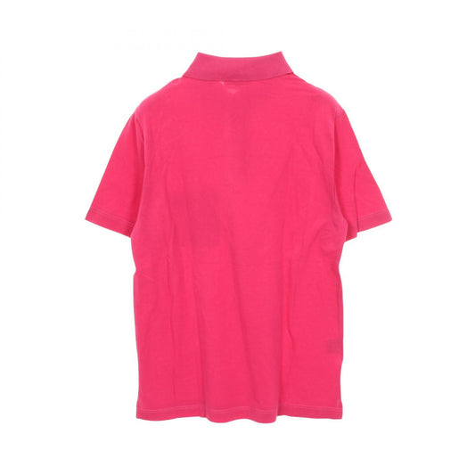 HERMES H Pink Cotton H-Embroidered Polo Size M