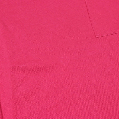 HERMES H Pink Cotton H-Embroidered Polo Size M