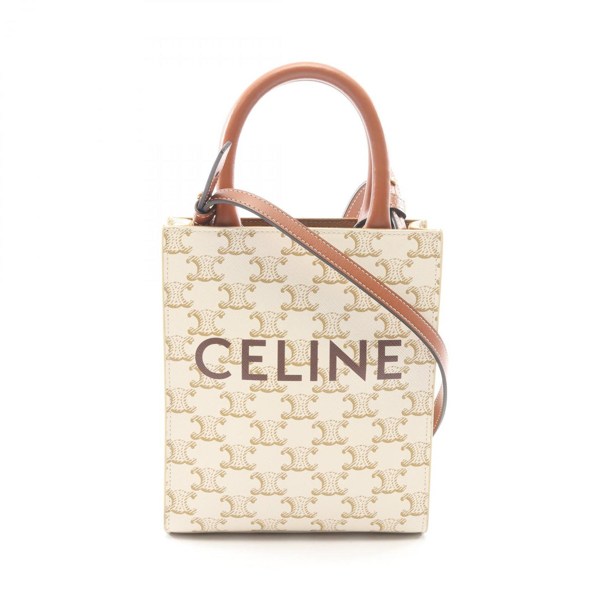 CELINE Beige Mini Vertical 2WAY Handbag