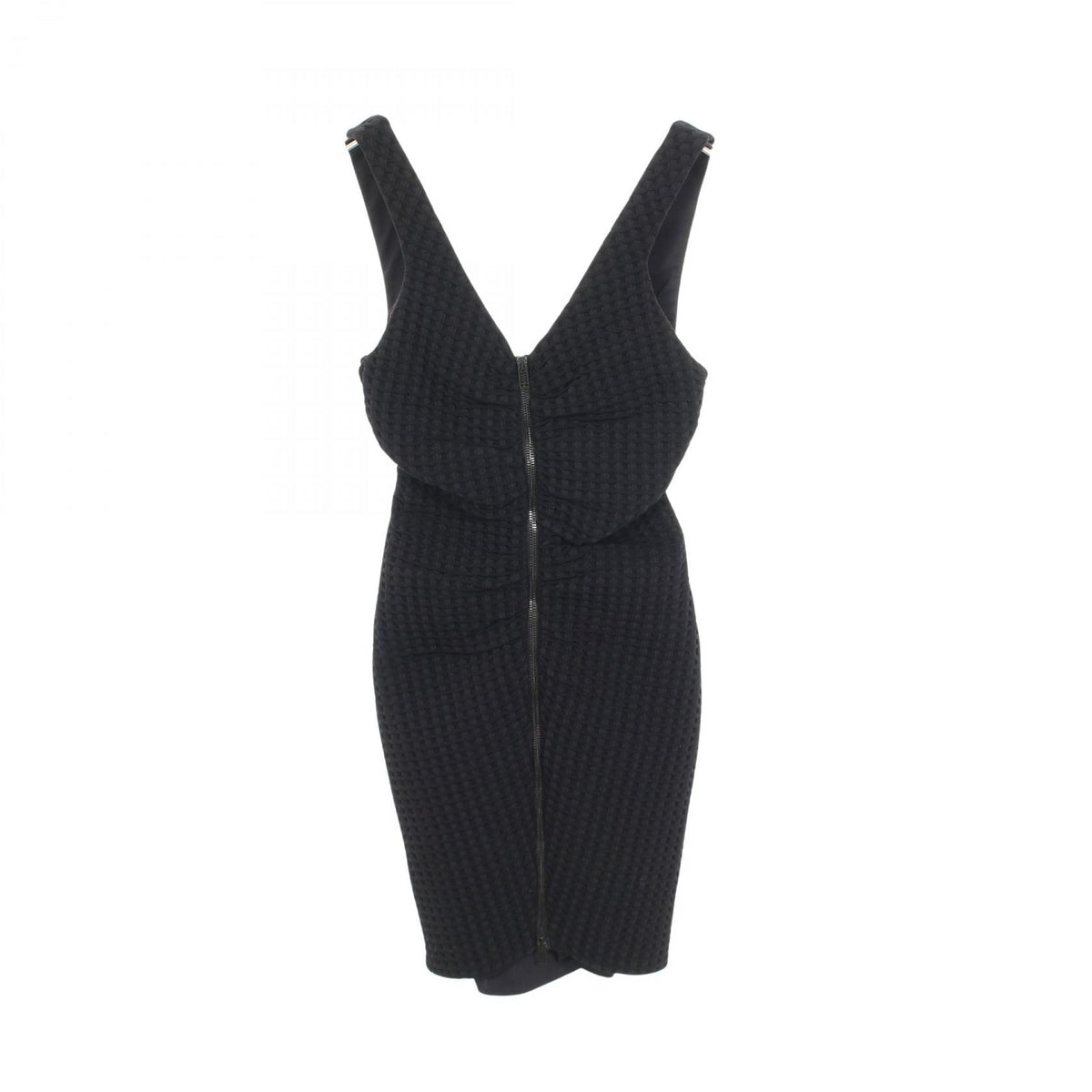 CHANEL Double-Zip Cami Nylon Dress Black Size 36