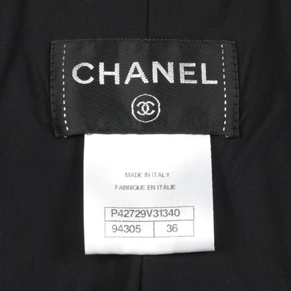 CHANEL Double-Zip Cami Nylon Dress Black Size 36